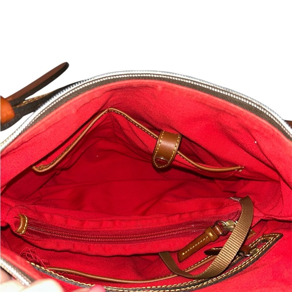 Dooney & Bourke Navy and Tan Hobo Bag - Picture 7 of 10